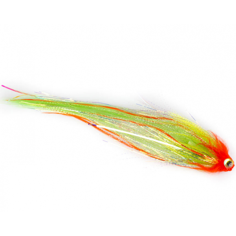 Mouche à brochet tube fly Bauer Sheap Head On Fire