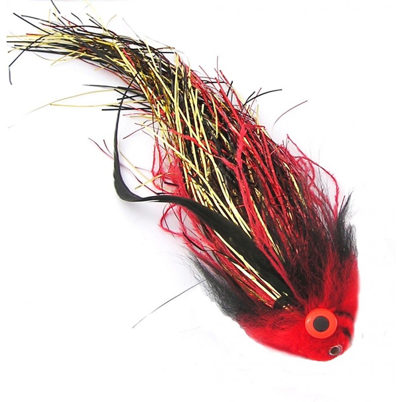 Mouche à brochet tube fly Bauer black death sheep head