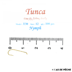 Hameçon nymphe Tunca T30 par 100