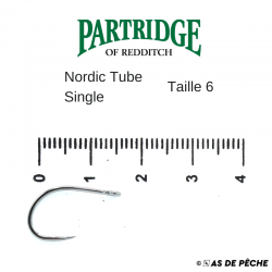 Hameçon simple spécial tube fly migrateur Partridge Nordic Tube