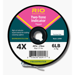 Fils nylon RIO 2 Tone Indicator rose/jaune 91m