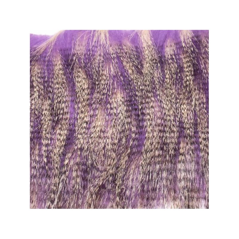 Craft fur rayé violet