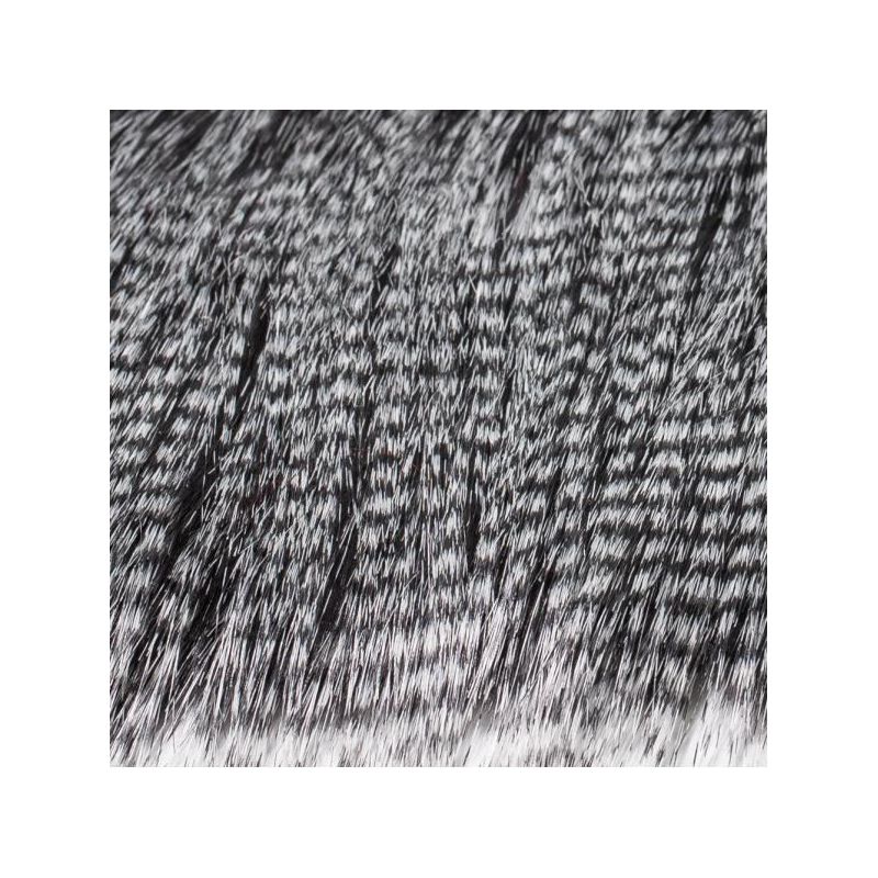 Craft fur rayé noir