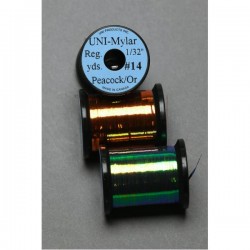 Tinsel Mylar plat UNI peacock / orange small