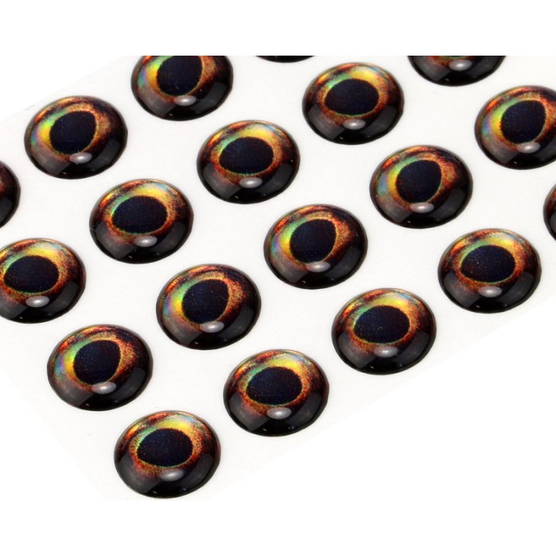 Yeux 3D epoxy fish eyes pike 9mm