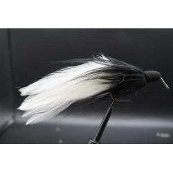 Streamer brochet suspending pike noir blanc